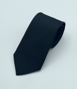 絡み織　フォーマルネクタイ　黒