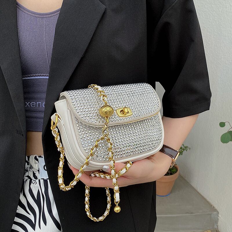 サマーラインストーンチェーン 夏物 スクウェア メッセンジャーバッグ Tiancai_Wing_Bag75760880713