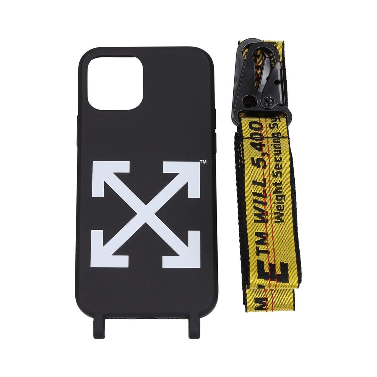 OFF-WHITE オフホワイト メンズ iPhoneケース ポリウレタン ブラック