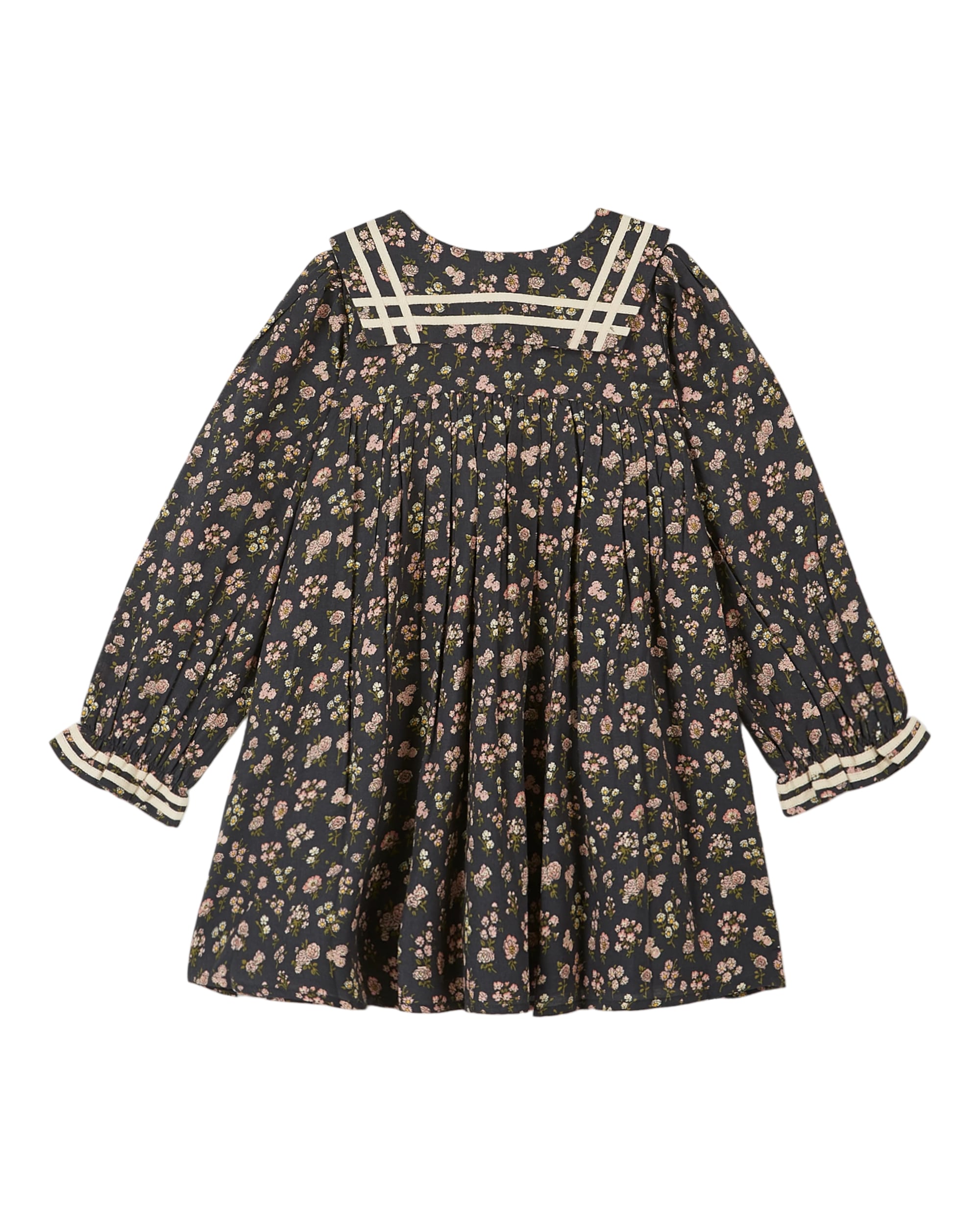 emile et ida/COUNTRY SAILOR COLLAR DRESS-champetre noir | こども