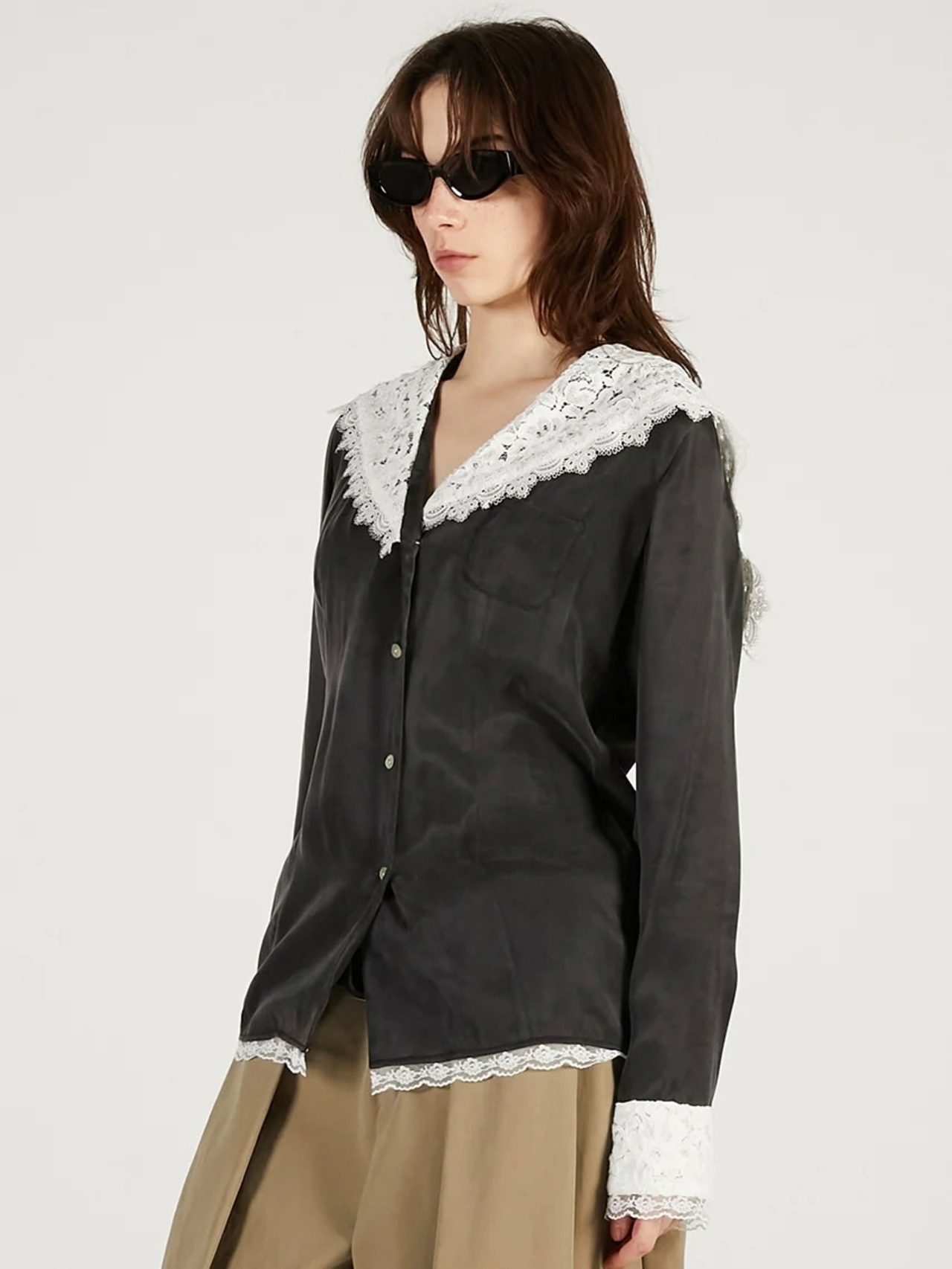 【26SS】PRANK PROJECT プランクプロジェクト / Lace Collar Shirt / シャツ - 14