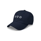 【011】Mitsuboshi Logo Cap White/Navy