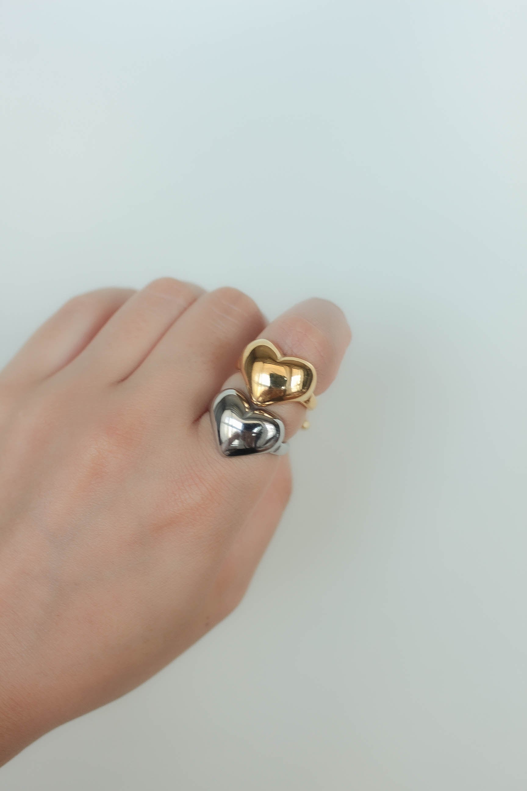 Volume Heart Ring | ebine(エビネ)|金属アレルギー対応アクセサリー