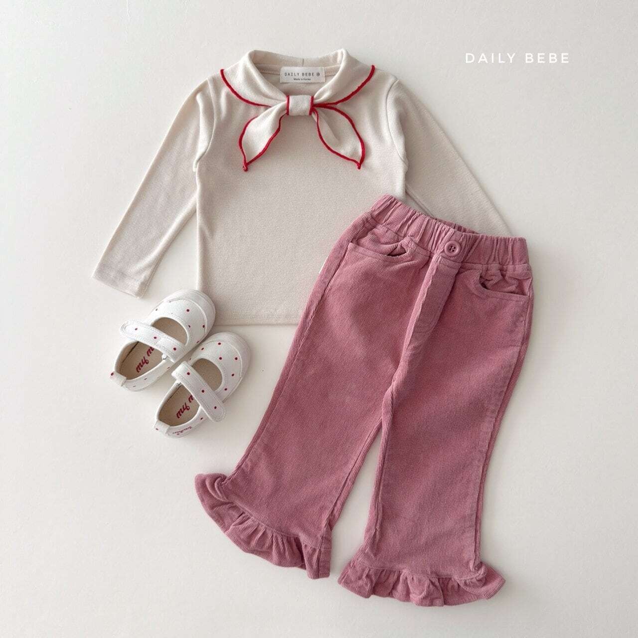 【取寄】Dailybebe コーデュロイフレアパンツ｜秋服｜韓国子供服｜26/AT