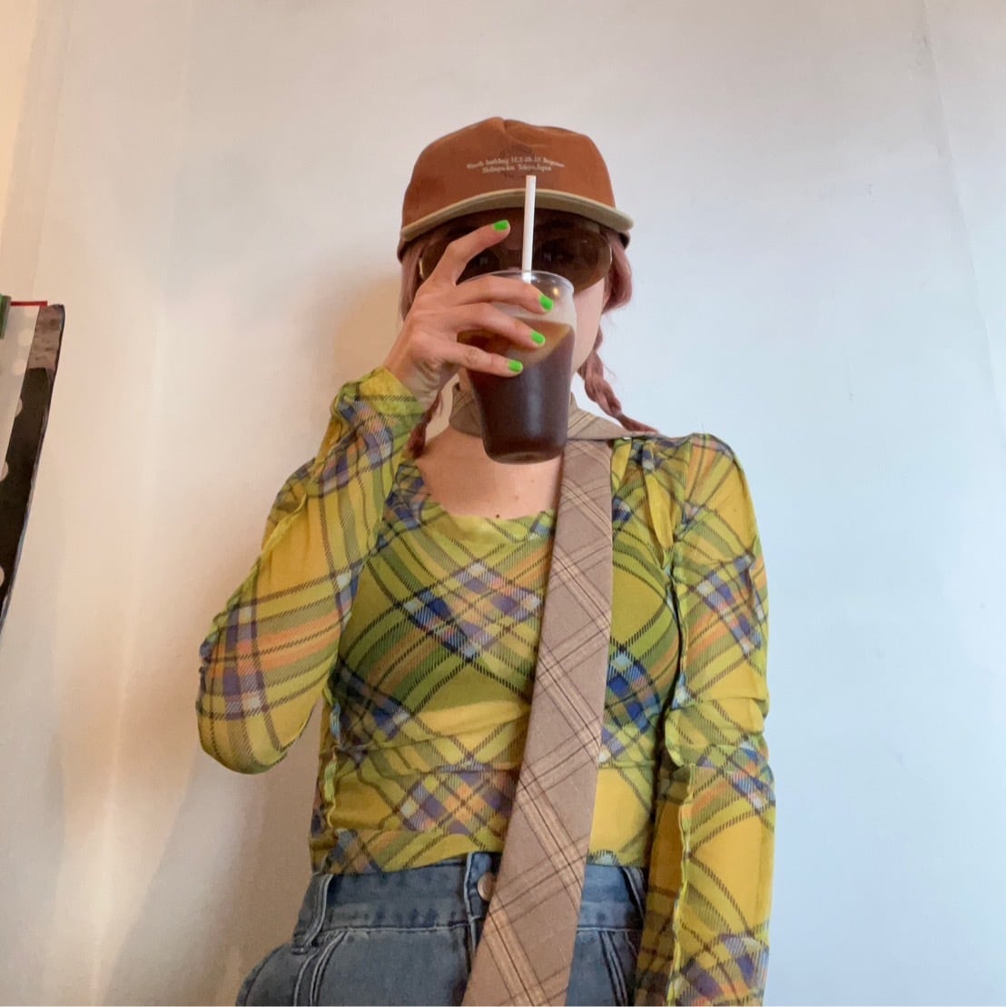 チェック柄アウトステッチシアートップス_LN02630 | lanan(ラナン)