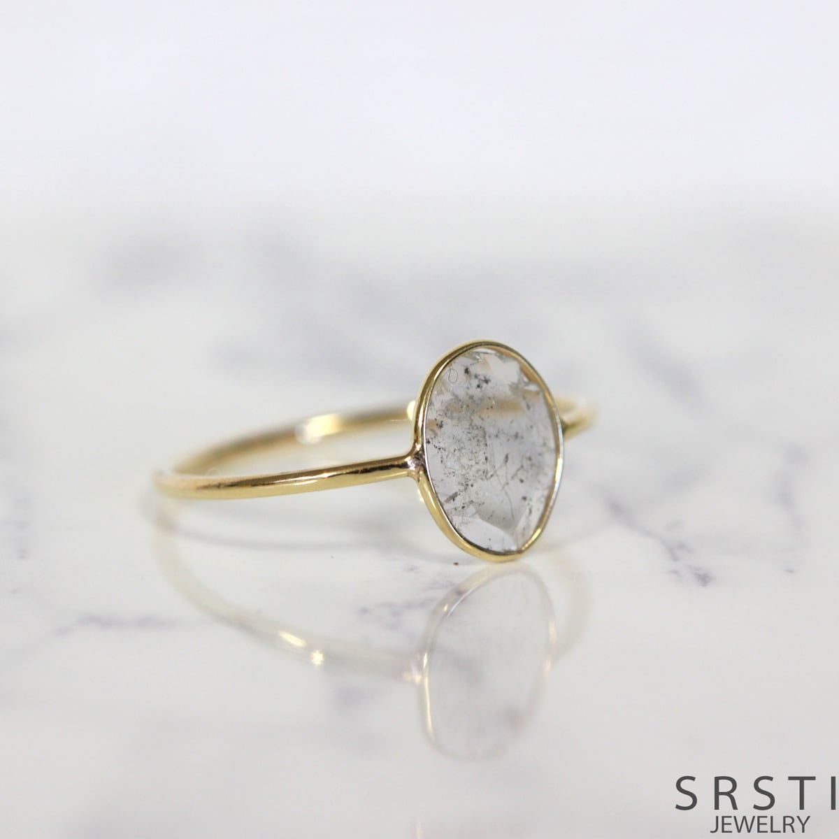 Diamond Polki K14 Gold Ring E | SRSTI JEWELRY