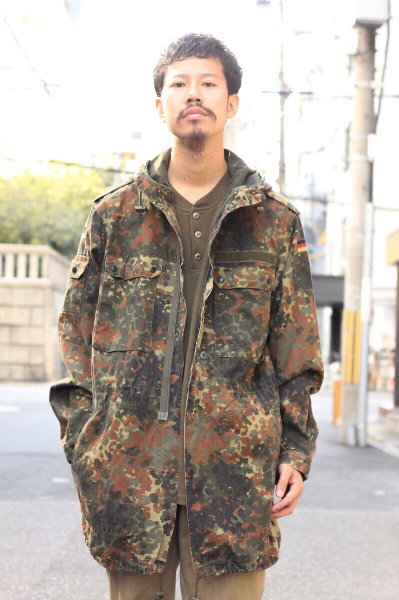 90's germany army flector camouflage field parka