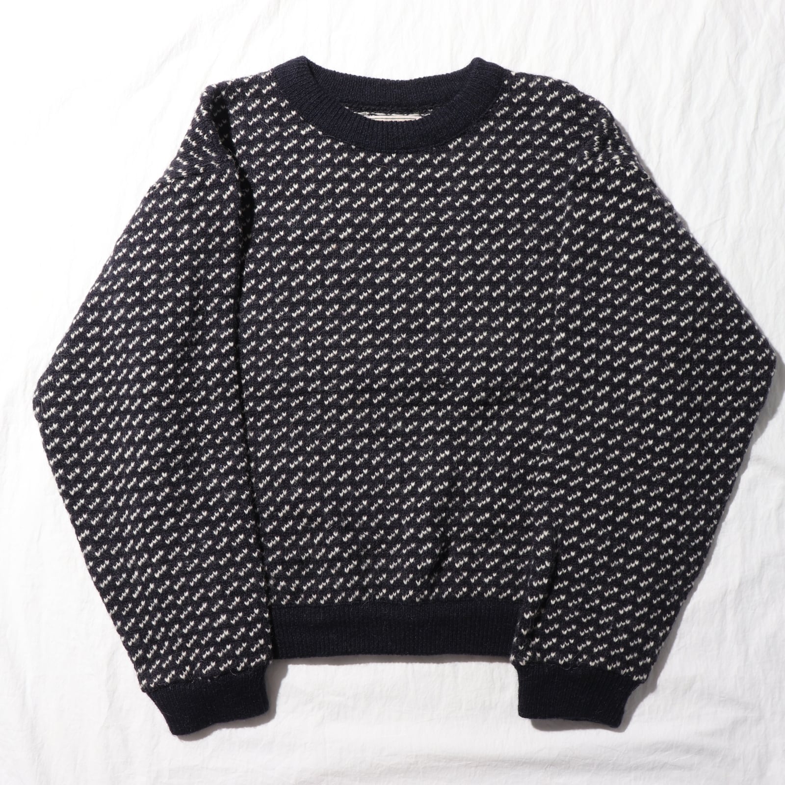 美品 M バーズアイセーター L.L.Bean 70s 80s ニット エルエルビーン 