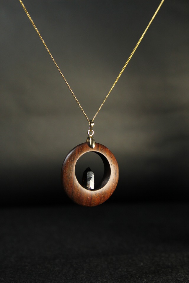 【212】宮崎スモーキー ローズウッドペンダント