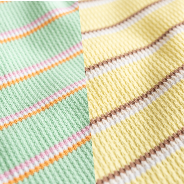 《36UPハンドメイド予約 3/17迄発送》フルーツカラーボーダー レモン/ライム