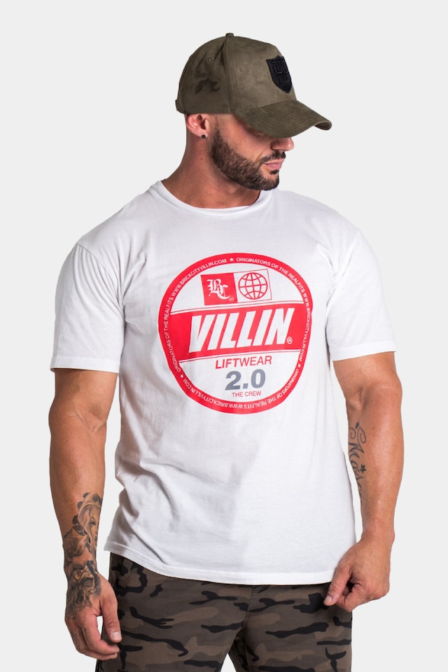 VILLIN MIGHTY TEE - CIRCLE ROGO - WHITE 