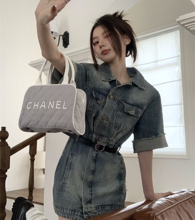 暖色系 CHANEL白デニムワンピース | dizmekaro.com