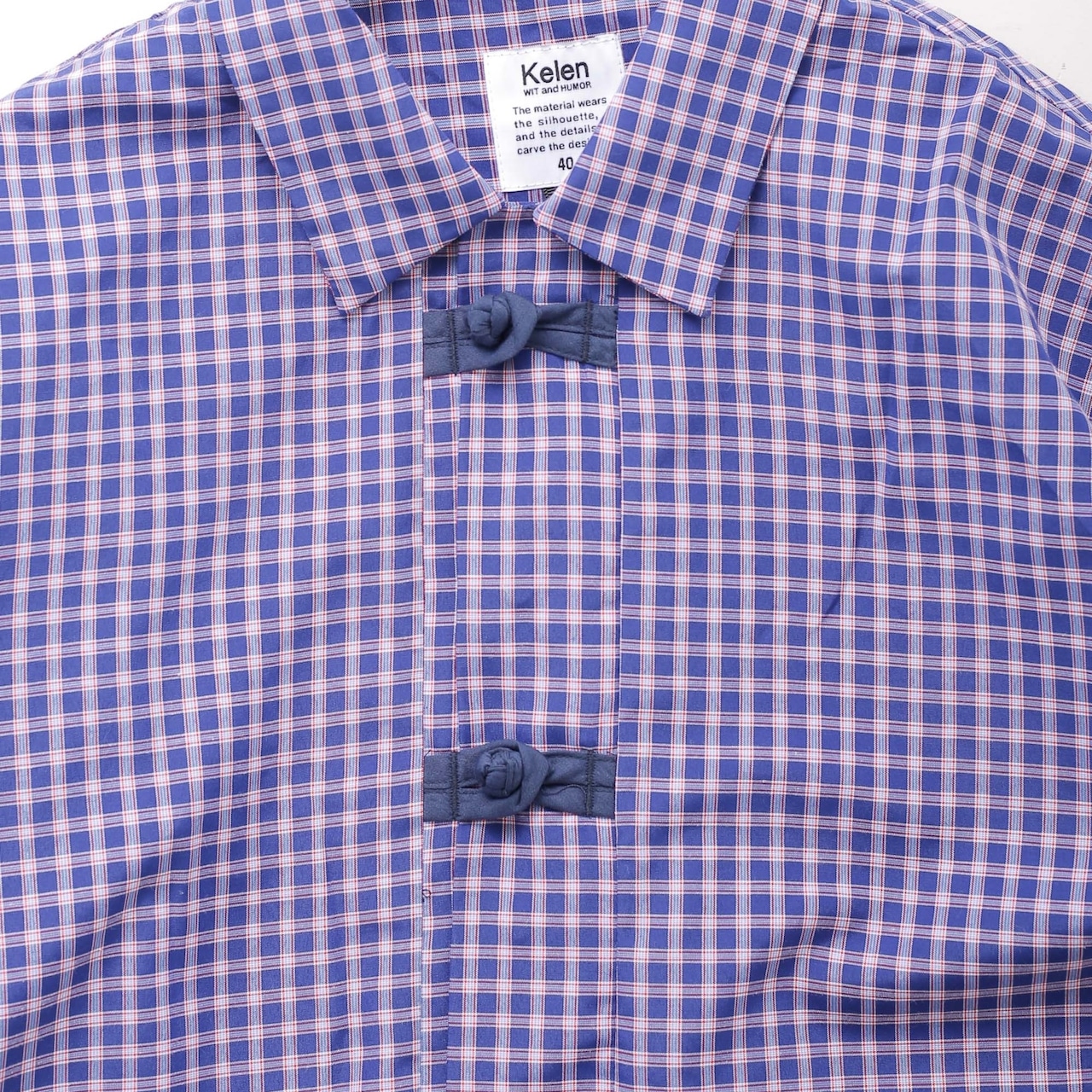 kelen   CHINA BUTTON CHECK SHIRTS "BRETON"