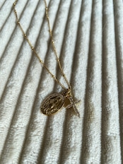 Maria Coin × CZ Cross Necklace