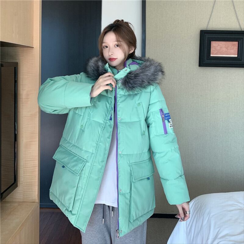 ウィンターコート ファーカラー コットン 冬物 1号婦人76138070393