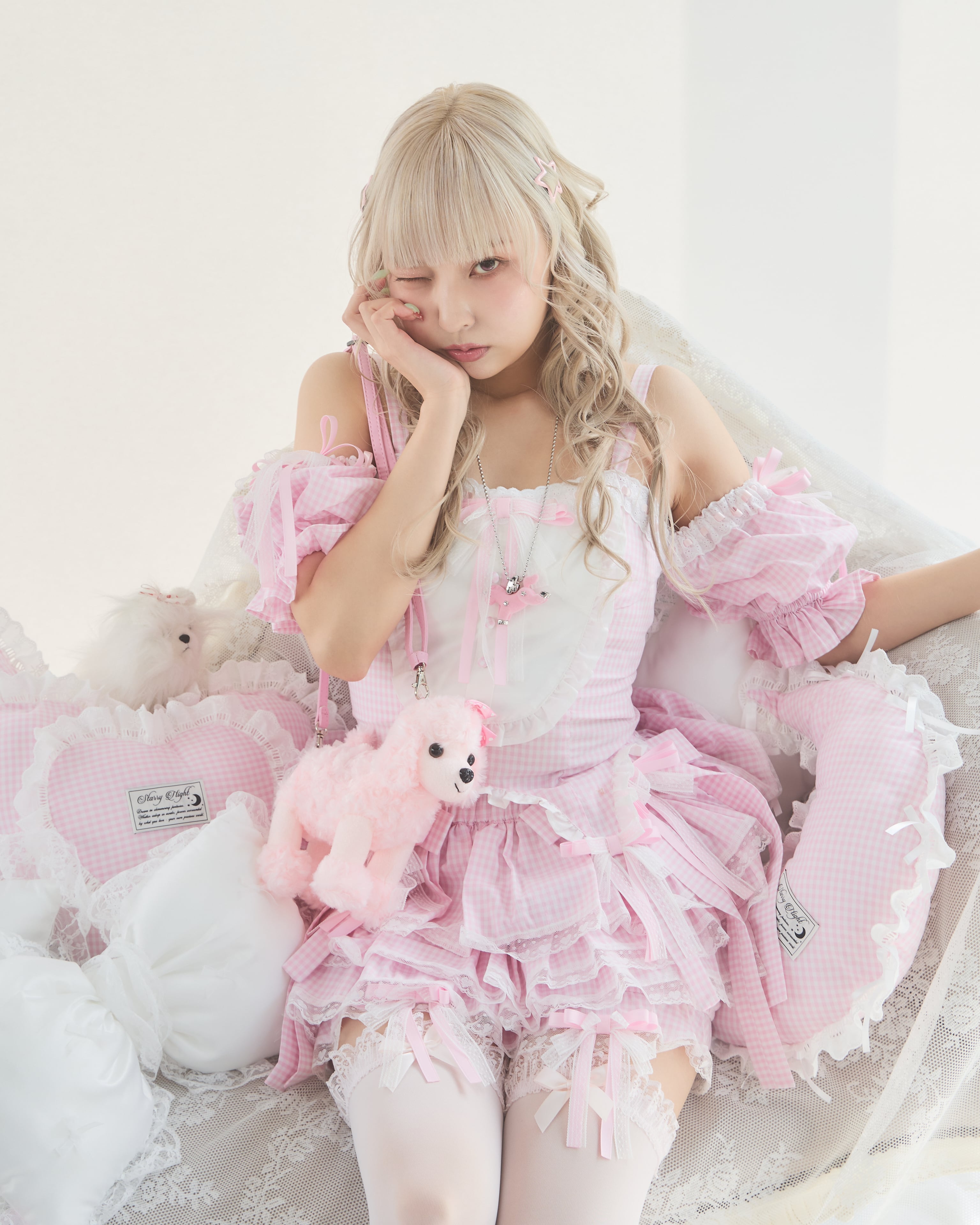 Starry⭐︎バイカラーリボンブラウス | lilLilly official webstore