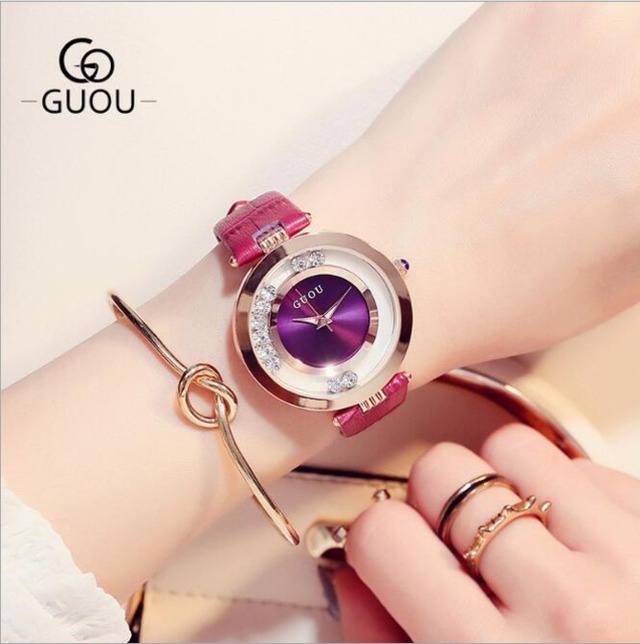 GUOU レディース 腕時計 グリッター