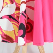 フラダンス 衣装 ALOHA STANDARDS アロハスタンダード ワンピース ドレス ピンク系 日本製 ティアレ柄 かわいい 華やか 鮮やか 明るい 白 茶 黒 ハワイアン アロハ ハワイアンプリント 練習 ホワイト系 イエロー系 ブラウン系 ブラック系