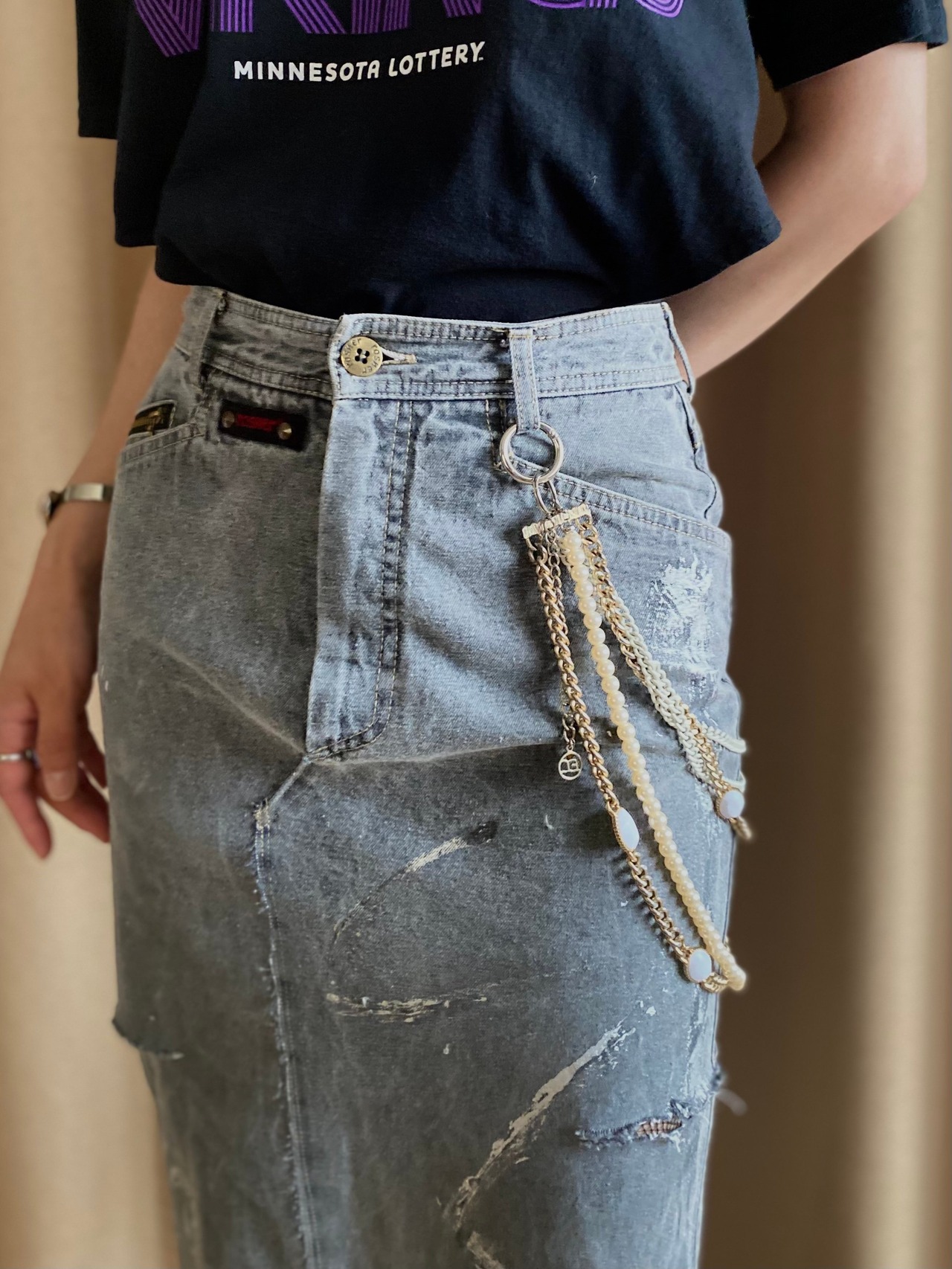 rosner remake denim skirt-4170-6