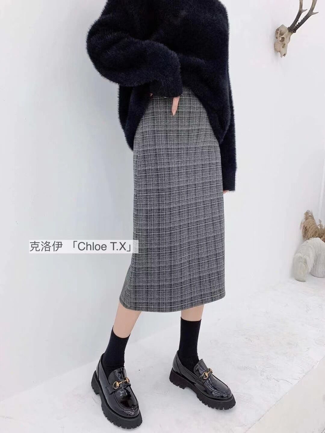 チェックタイトスカート