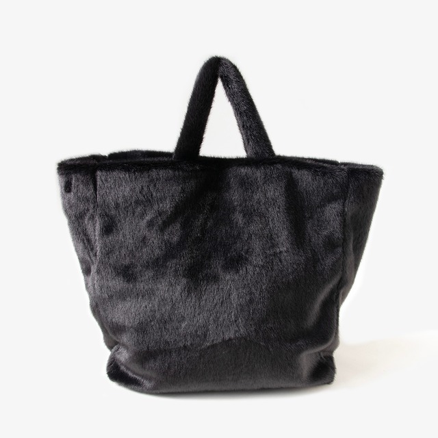 VINCENT PRADIER／FAKE FUR TOTE BAG （BLACK）