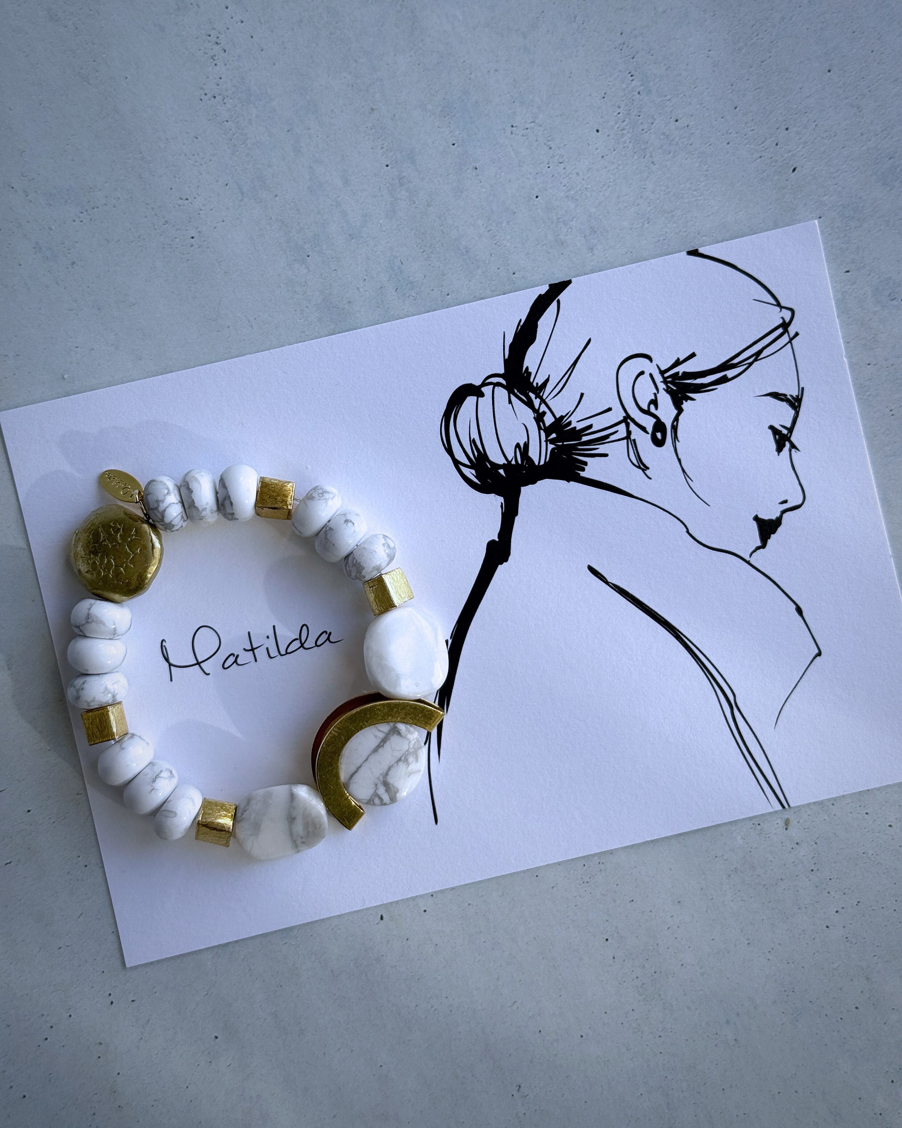 one color bracelet(ハウライト)