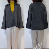 スキッパーオーバーKnit/チャコール