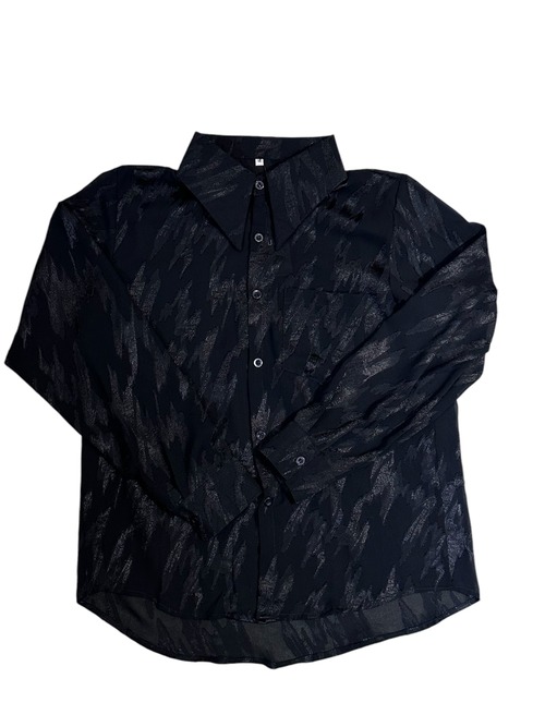 【ALUDE SELECT】see-through patter lame shirt