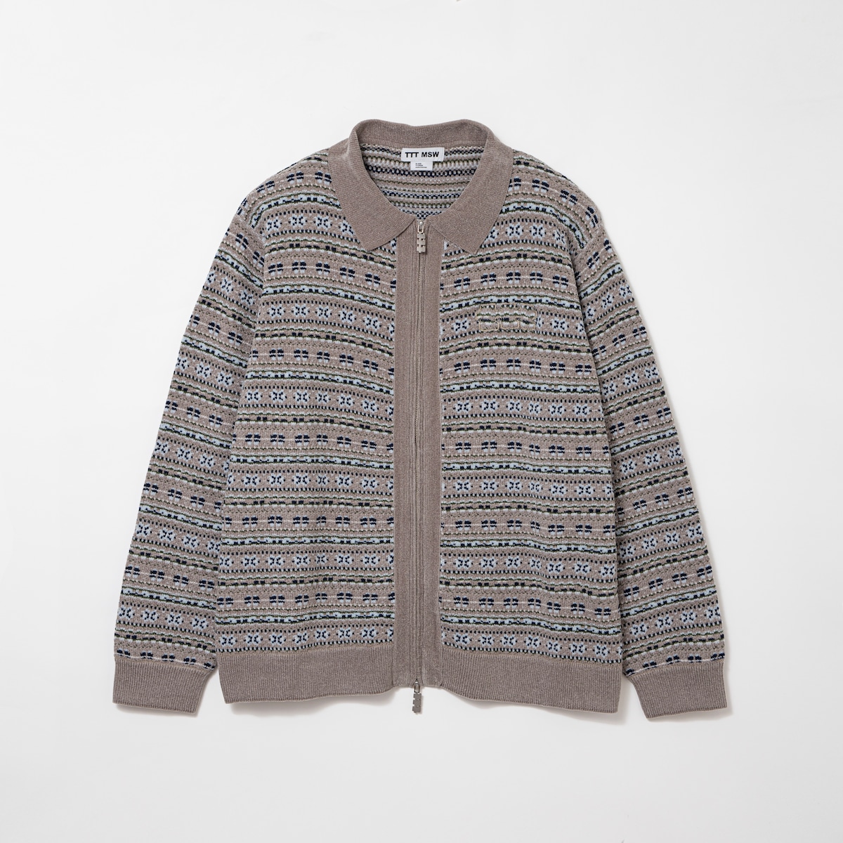 Zip up knit polo shirt（GREIGE） | TTTMSW