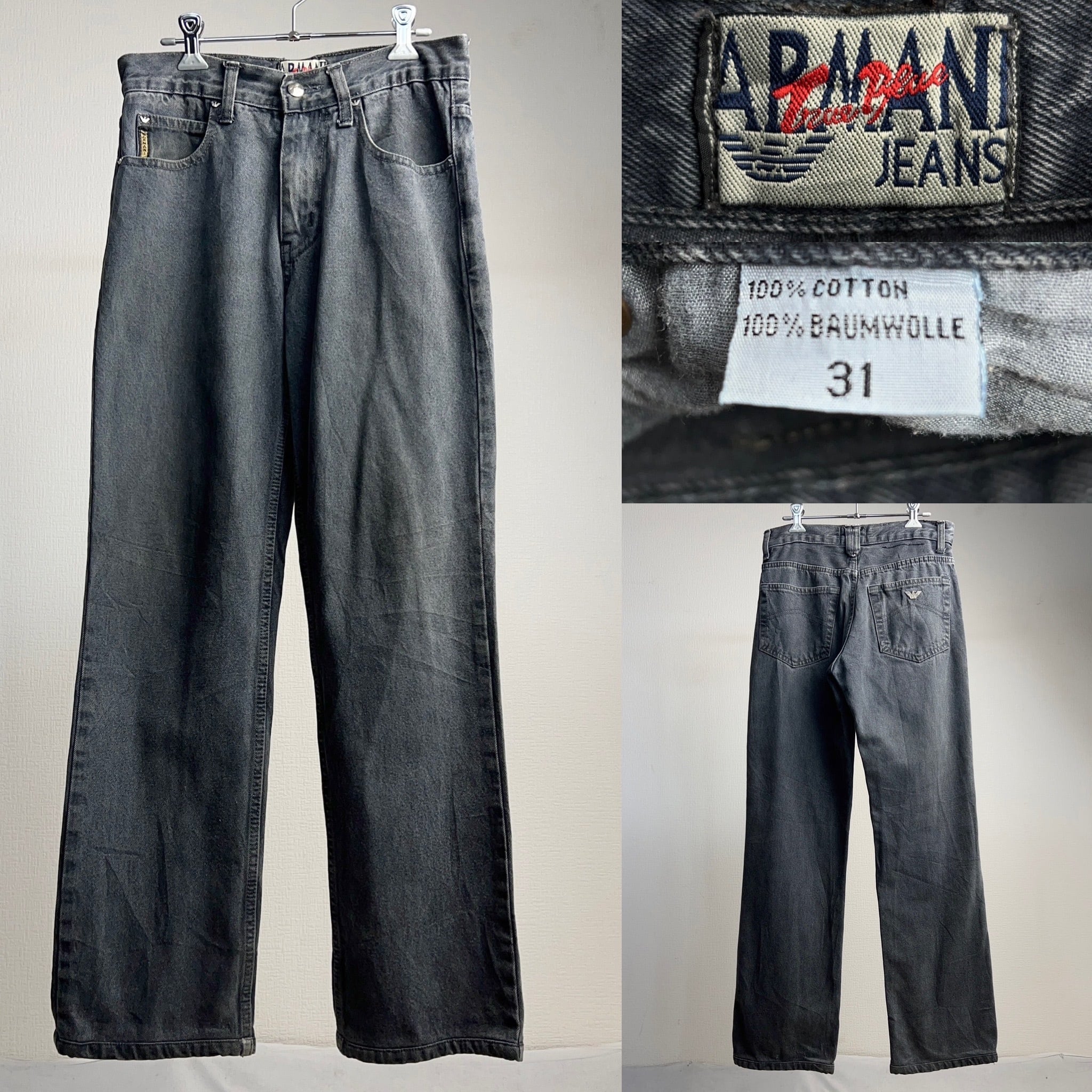 90s ARMANI JEANS アルマーニ ジーンズ ワイドデニム