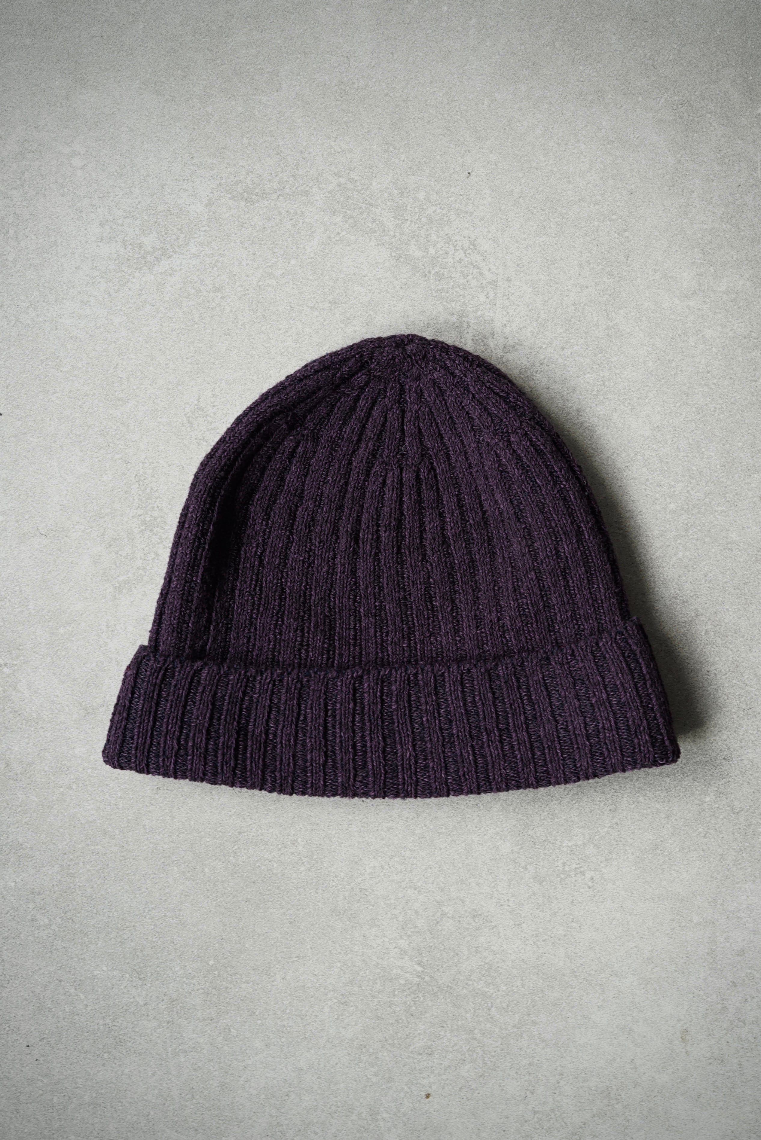 Hand Spun Cotton / Knit Cap   (PURPLE)