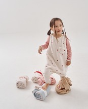 韓国子供服 / 26Autumn / 〖取寄〗HereIam / 刺繍ボアスリーパー / ベビー服 *18m~120*