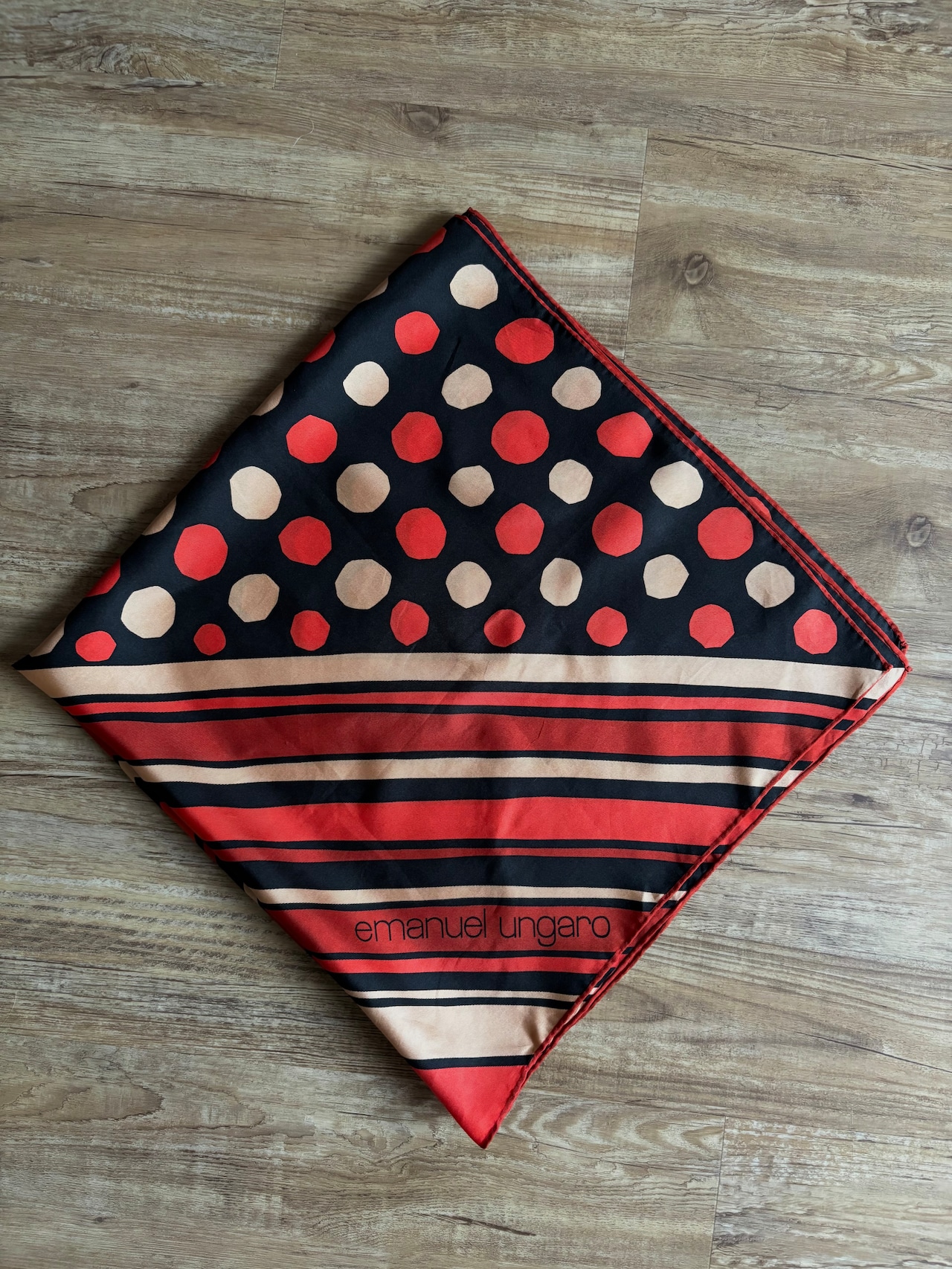polka dot rétro silk scarf-5151-8