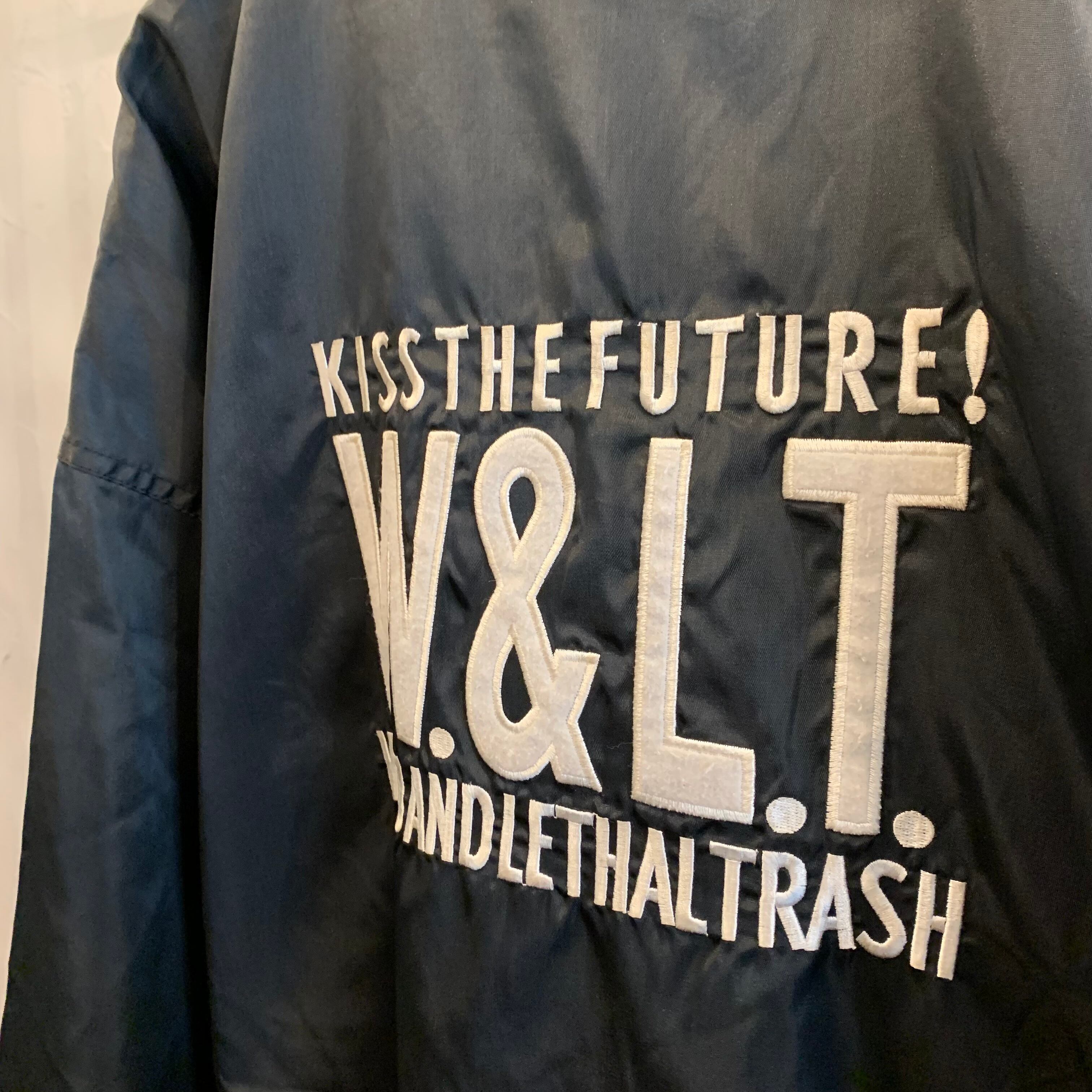 W< / logo embroidery coach jacket / 90's