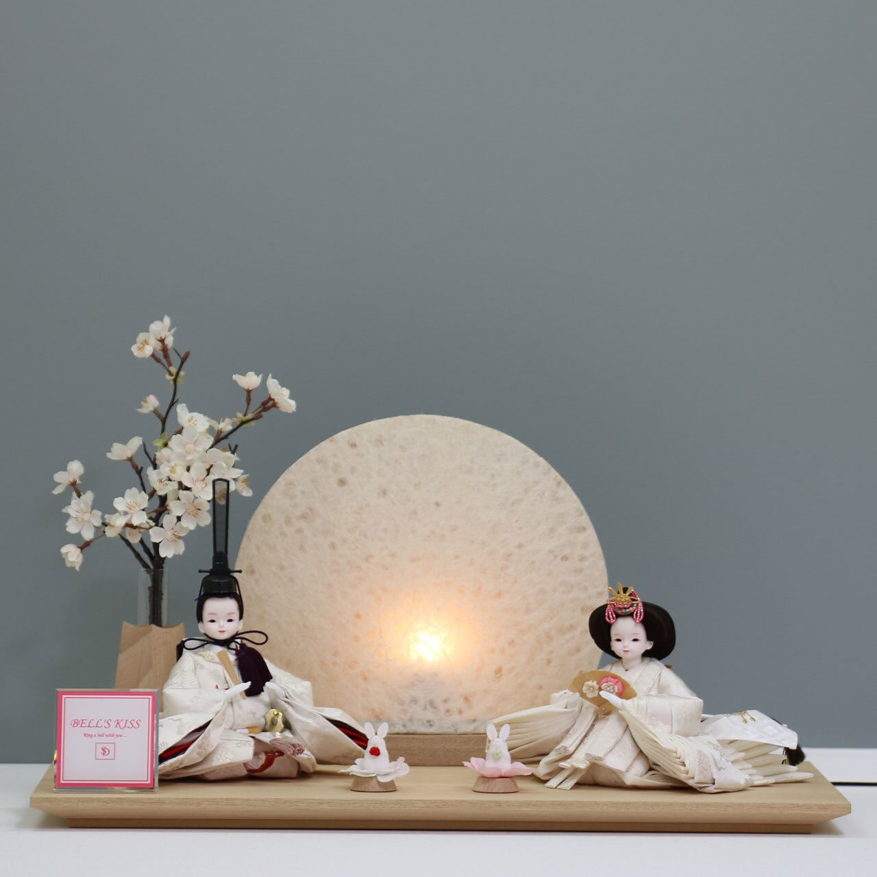 ピーカブーひな人形 ベルズキッスシリーズ 親王飾り 【ミルク