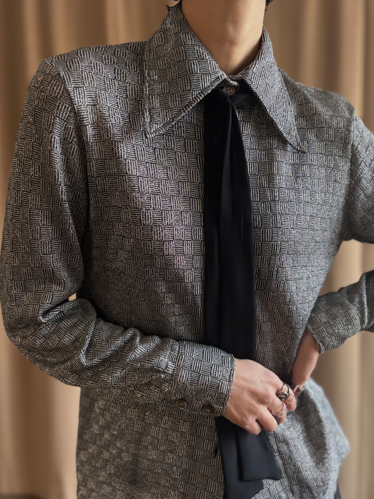 silver glitter rétro shirt-5142-2