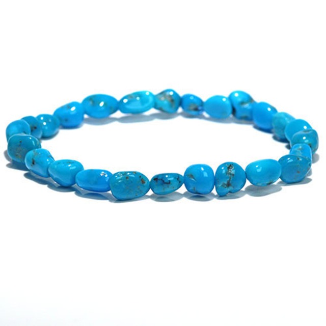 〔K1969-5〕アリゾナ産 スリーピングビューティー ターコイズ ブレスレット タンブルタイプ Sleeping beauty turquoise