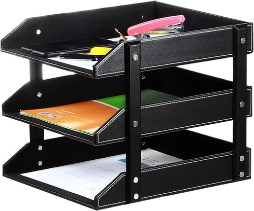 卓上 ファイルラック 収納ラック 書類 ファイル スタンド 収納 卓上収納ボックス  おしゃれ ブラック