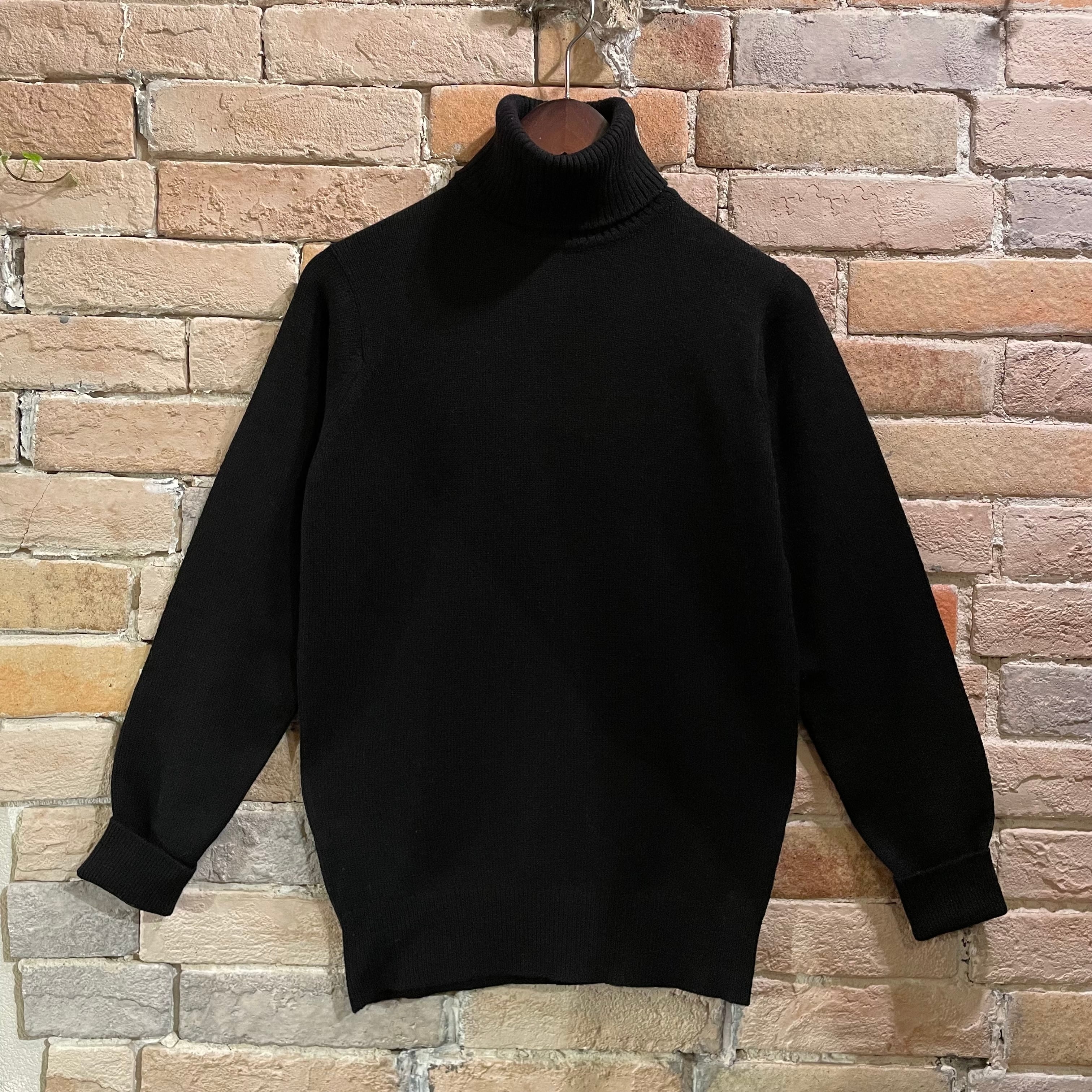 ballantyne 旧タグ ウールタートルネックニット Ballantyne デッドストック black スコットランド製 タートルネック