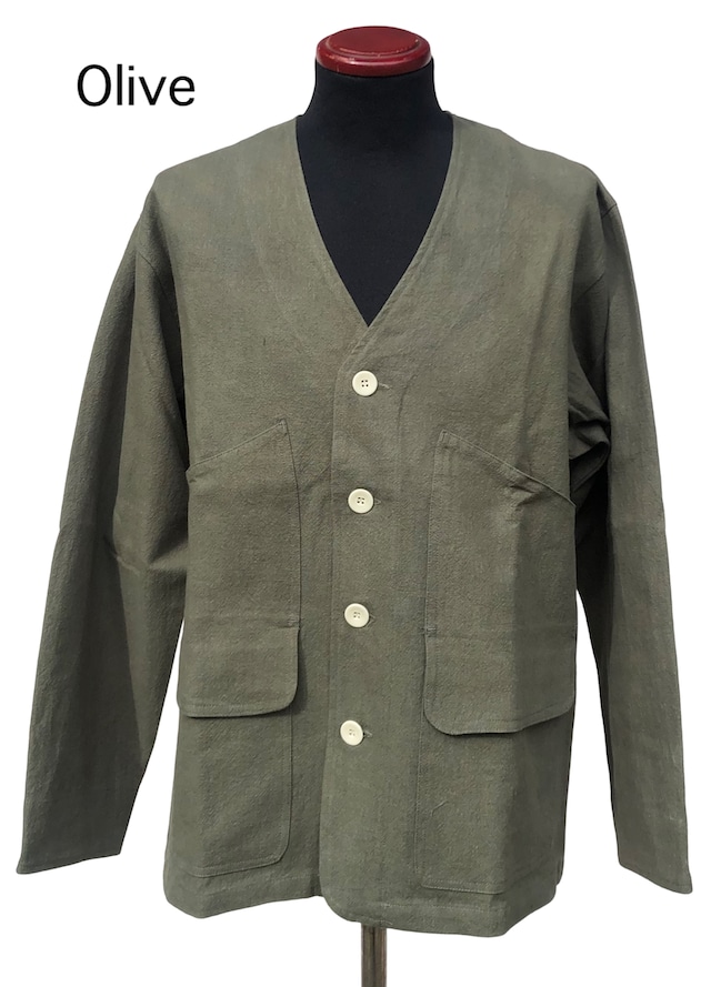 A Hope Hemp｜Canvas No Collar JKT【キャンバスノーカラージャケット】HZW-032