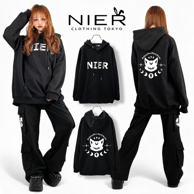BLACK CAT MOON LOGO PARKA
