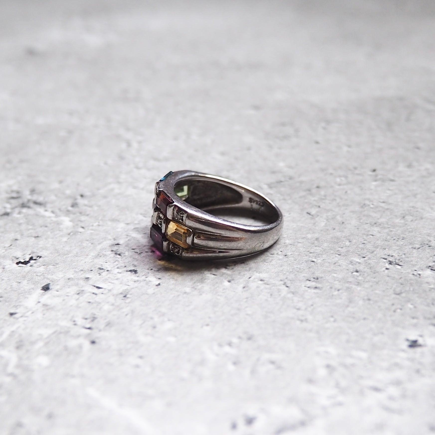 " Silver 925 " Colorful stone Custom Silver Ring