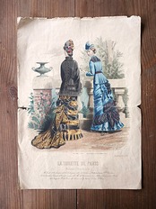 1878s France 37c ファッションプレートa  LA TOILETTE DE PARIS