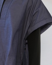 FOURAM - KAFTAN SHIRT ：Dark Purple｜カフタン／短丈／2段階スリーブ