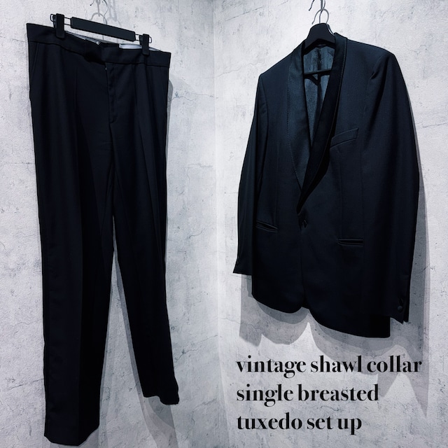 vintage shawl collar single breasted tuxedo set up