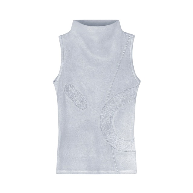 【bonnae】Spiral sleeveless top Light Blue