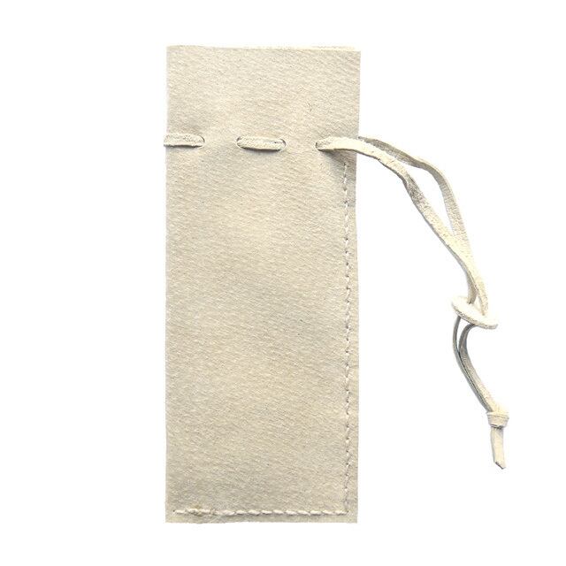 はんこ入れ 巾着袋 / 豚革 / アイボリー / L