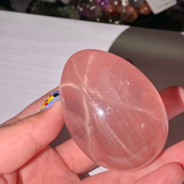 売約済み・色合い綺麗☆透明スターローズクォーツ たまご
