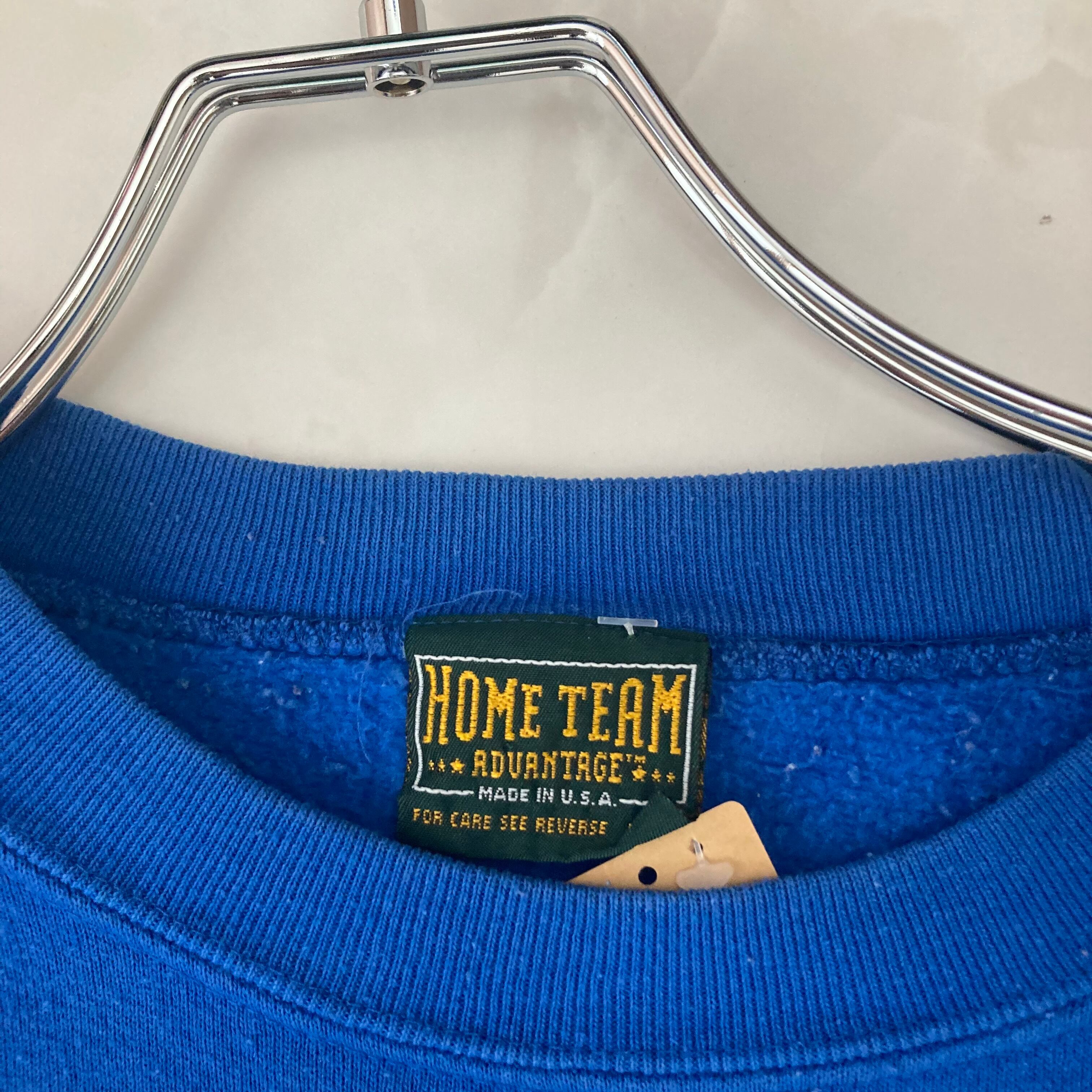 90's】【Made in USA】HOME TEAM スウェット M プリント Vintage 90's】【Made in USA】HOME TEAM スウェット M プリント Vintage