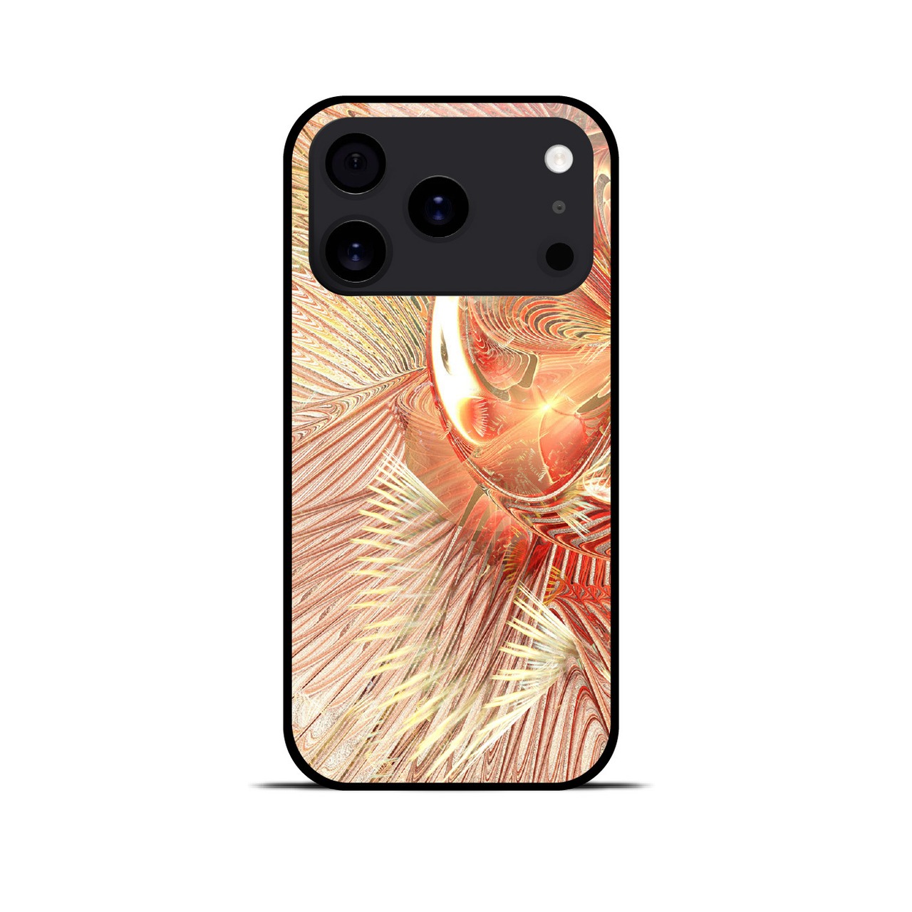 金式 - 和風 角丸型 強化ガラスiPhoneケース